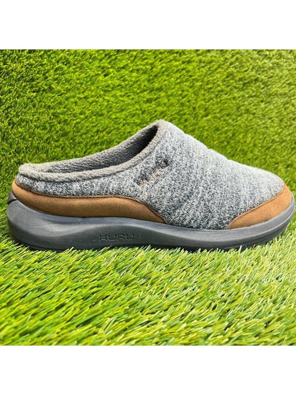 Kuru Draft 2 Mens Size 10 Gray Brown Classic Casual Slip-On Mule Slippers Shoes
